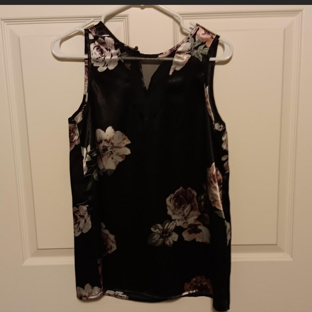 Maurices black and floral dress tank